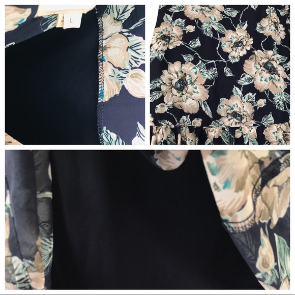 BEIGE BY ECI NAVY FLORAL SLEEVELESS DRESS - Picture 10 of 11